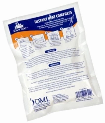 Mabis 612-0003-9824 Instant Heat Compress, 24 per Case, Squeeze to activate, Maintains therapeutic heat for up to 15 minutes, Recommended for muscular pain relief; helps improve circulation, Remains flexible when activated, Disposable - 1 time use only, Latex Free , 6 x 8-1/4 (612-0003-9824 61200039824 6120003-9824 612-00039824 612 0003 9824)