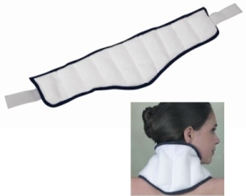 Mabis 616-4505-0000 TheraBeads Neck Pain Relief Pack, Microwaveable moist heat therapy, Conforms to the neck or shoulder area for a soft, snug fit, Fully adjustable with hook and loop closure to help prevent slippage, Includes a white, machine washable cover, Moist heat for maximum relief, Latex Free, 6-1/2