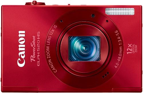 Canon 6171B001 PowerShot ELPH 520 HS Digital Camera, Red, 3.0-inch TFT Color LCD Monitor, 12x Optical Zoom, Optical Image Stabilizer and 28mm Wide-Angle lens, 4.0 (W) - 48.0mm (T) Focal Length, 4x Digital Zoom, Maximum Aperture f/3.4 (W) - f/5.6 (T), Shutter Speed 1-1/4000 sec., Exposure Compensation +/-2 stops in 1/3-stop increments, UPC 013803146837 (6171-B001 6171 B001 6171B-001 6171B 001)