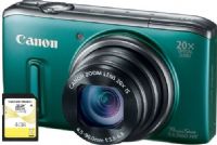 Canon 6196B001-2-KIT PowerShot SX260 HS Digital Camera with 4GB SD Memory Card, Green, 3.0-inch TFT Color LCD Monitor, 12.1 Megapixel High-Sensitivity CMOS sensor, 20x Optical Zoom and 25mm Wide-Angle lens with Optical Image Stabilization, Focal Length 4.5 (W) - 90.0 (T) mm (35mm film equivalent: 25-500mm), UPC 091037253026 (6196B0012KIT 6196B0012-KIT 6196B001-2KIT 6196B001 SX260HS SX260-HS SX-260 SX 260) 