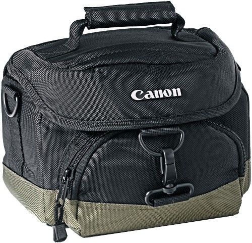 Canon 6227A001 Custom Gadget Bag 100EG, Water repellent Nylon camera bag, Divider system for secure storage and easy access, Front zipper pouch, Zippered full-length mesh pouch inside top cover, Carried by shoulder strap or carrying handle, Accommodates SLR camera body, 2-3 Lenses flash and accessories, UPC 082966805950 (6227-A001 6227 A001 6227A-001 6227A 001)