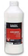Liquitex 6232 Gloss Varnish, 32 oz; Low viscosity, fluid; Translucent when wet, clear when dry; 100 percent acrylic polymer varnish; Water soluble when wet; Good chemical and water resistance; Dry to a non-tacky, hard, flexible surface that is resistant to dirt retention; Resists discoloring due to humidity, heat and ultraviolet light; UPC 094376931396 (LIQUITEX6232 LIQUITEX 6232) 
