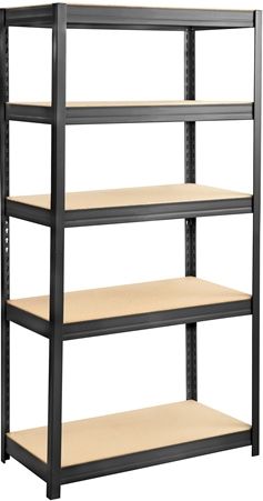 Safco 6245BL Boltless Steel and Particleboard Shelving 36x18, Black Powder Coat Finish, 1