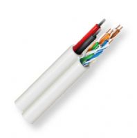 BELDEN6288US0091000, Model 6288US, 2-Conductor 16 AWG and 4-Pair, UTP, PTZ Control and Power Siamese Cable; Plenum CMP-Rated; White Color; Cat5e 4-24 AWG solid bare copper data pairs with FEP insulation; 2-16 AWG stranded bare copper conductors with FEP insulation; Siamese Flamarrest jacket; UPC 612825174622 (BELDEN6288US0091000 TRANSMISSION CONNECTIVITY CONDUCTOR WIRE) 