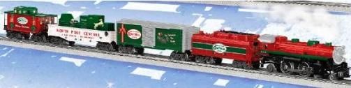 Lionel 6-30068 North Pole Central Christmas Train, Transformer controlled forward, neutral, and reverse operation, Realistic air whistle in tender, Operating headlight, Operating coupler on rear of tender, Powerful maintenance-free motor, Traction tire, Operating couplers (630068 630-068 6 30068)