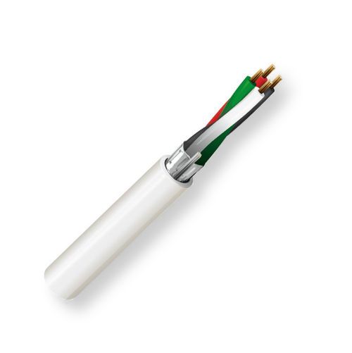 BELDEN6302FC8771000, Model 6302FC, 18 AWG, 4-Conductor; Security, Professional Audio and Intercom Cable; Natural Color; Plenum-CMP-Rated; Stranded 7x26 bare copper conductors with FEP insulation; Beldfoil shield; Plenum; Flamarrest jacket with ripcord; UPC 612825175414 (BELDEN6302FC8771000 WIRE  CONDUCTOR TRANSMISSION CONNECTIVITY)