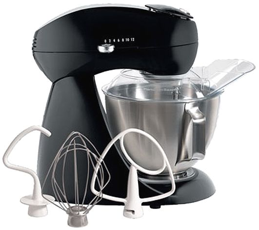 Hamilton Beach 63227 Eclectrics All-Metal Stand Mixer - Licorice, All metal, Professional 2-way rotating mixing action, 400 watt motor, High performance electronics, 12 settings, stainless steel 4.5 quart mixing bowl, Tilt-up head and locking bowl, 2 piece pouring shield, Flat beater, Dough hook, Wire whisk, Stainless steel 4.5 quart bowl (63227 HAM63227 HB63227) 