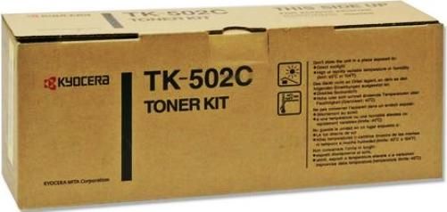 Kyocera 370PD5KM model TK-502C Toner Cartridge, Cyan Print Color, Laser Print Technology, For use with Kyocera FS-C5016N Color Printer, 8000 Pages Yield at 5% Average Coverage Typical Print Yield, UPC 632983002896 (370PD5KM 370PD-5KM 370PD 5KM TK502C TK-502C TK 502C)