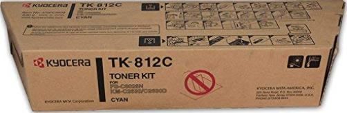 Kyocera 370PC5KM model TK-812C Toner cartridge, Cyan Print Color, Laser Print Technology, 20000 Pages Typical Print Yield, For use with Kyocera Mita FS-C8026N-A and Kyocera Mita FS-C8026N-B, UPC 632983003121 (370PC5KM 37-0PC5KM 370 PC5KM TK812C TK-812C TK 812C)