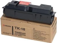 Kyocera 370QB0KM model TK-18 Toner Cartridge, Black Print Color, Laser Print Technology, 72,000 Pages Yield at 5% Average Coverage Typical Print Yield, For use with Kyocera/Mita Printers FS-1020D, KM-1500 and KM-1815, UPC 632983003428 (370QB0KM 370-QB0-KM 370 QB0 KM TK18 TK 18 TK-18) 