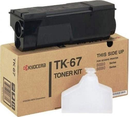 Kyocera 370QD0KM model TK67 Toner Cartridge, Black Print Color, Laser Print Technology, For use with Kyocera Mita FS-3820N, 20,000 Pages Yield at 5% Average Coverage Typical Print Yield, UPC 632983003718 (370QD0KM 370-QD0-KM 370 QD0 KM TK67 TK-67 TK 67)