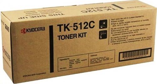 Kyocera 0T2F3CUS model TK-512C Toner Cartridge, Cyan Print Color, Laser Print Technology, For use with Kyocera Mita FS-C5030N, 8000 Pages Yield at 5% Average Coverage Typical Print Yield, UPC 632983005965 (0T2F3CUS 0T2F-3CUS 0T2F 3CUS TK512C TK-512C TK 512C)