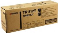 Kyocera 0T2F3AUS model TK-512Y Toner Cartridge, Yellow Print Color, Laser Print Technology, For use with Kyocera Mita FS-C5030N, 8000 Pages Yield at 5% Average Coverage Typical Print Yield, UPC 632983006009 (0T2F3AUS 0T2F-3AUS 0T2F 3AUS TK512Y TK-512Y TK 512Y) 