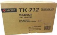 Kyocera 1T02G10US0 model TK-712 Toner Cartridge, Laser Print Technology, Black Print Color, For use with Kyocera Laser Printers FS-9130 and FS-9530, 10800 Pages Yield at 5% Average Coverage Typical Print Yield, UPC 632983008898 (1T02G10US0 1T02G-10US0 1T02G 10US0 TK712 TK-712 TK 712) 