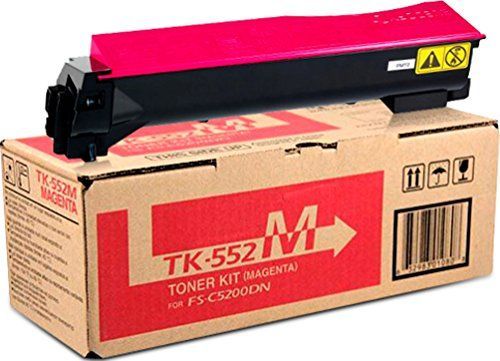 Kyocera 1T02HMBUS0 Model TK-552M Toner Cartridge, Magenta Print Color, Laser Print Technology, 6000 Pages Typical Print Yield, For use with Kyocera FS-C5200DN Printer, UPC 632983010808 (1T02HMBUS0 1T02-HMBUS0 1T02 HMBUS0 TK552M TK-552M TK 552M)