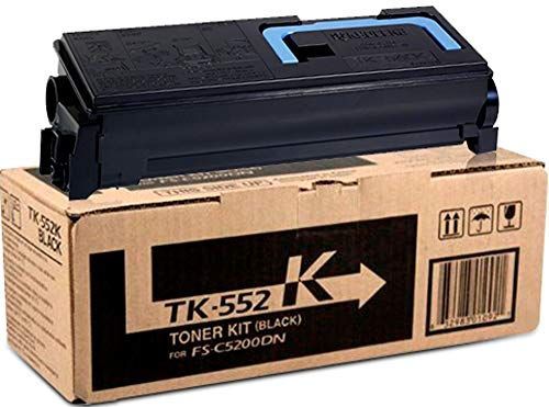 Kyocera 1T02HM0US0 Model TK-552K Toner Cartridge, Black Print Color, Laser Print Technology, 7000 Pages Typical Print Yield, For use with Kyocera FS-C5200DN Printer, UPC 852661605007 (1T02HM0US0 1T02-HM0US0 1T02 HM0US0 TK552K TK-552K TK 552K)