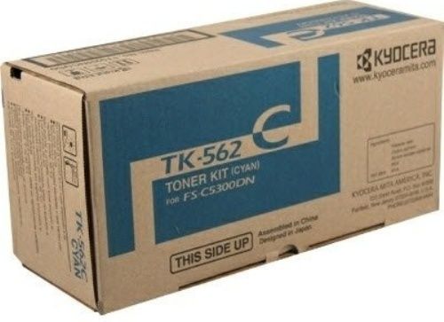Kyocera 1T02HNCUS0 model TK-562C model Toner Cartridge, Cyan Print Color, Laser Print Technology, 10000 Pages Typical Print Yield, For use with Kyocera Mita Printers FS-C5300DN and FS-C5350DN, UPC 632983011102 (1T02HNCUS0 1T02-HNCUS0 1T02 HNCUS0 TK562C TK-562C TK 562C)