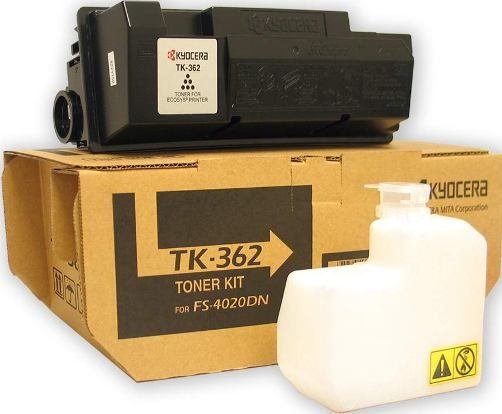 Kyocera 1T02J20US0 Model TK-362 Toner Cartrigde, High Yield Type, Black Print Color, Laser Print Technology, 15000 Pages Yield at 5% Average Coverage Typical Print Yield, For use with Kyocera Mita Printers FS-3040, FS-3640MFP, FS-3140, FS-3920DN, FS-3540 and FS-3640, UPC 632983013847 (1T02J20US0 1T02J-20US0 1T02J 20US0 TK362 TK-362 TK 362)