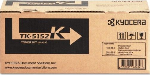 Kyocera 1T02NS0US0 Model TK-5152K Toner Cartridge, Black Print Color, Laser Print Technology, 12000 Pages Yield at 5% Average Coverage Typical Print Yield, For use with Kyocera ECOSYS Printers M6035cidn, P6035cdn and M6535cidn, UPC 632983034347 (1T02NS0US0 1T02N-S0US0 1T02N S0US0 TK5152K TK-5152K TK 5152K)