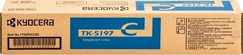 Kyocera 1T02R4CUS0 model TK-5197C Toner Cartridge, Cyan Print Color, Laser Print Technology, For use with Kyocera TASKalfa 306ci Printer, 7000 Pages Yield at 5% Average Coverage Typical Print Yield, UPC 632983035689 (1T02R4CUS0 1T02R-4CUS0 1T02R 4CUS0 TK5197C TK-5197C TK 5197C)