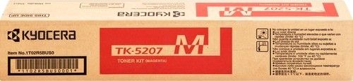 Kyocera 1T02R5BUS0 model TK-5207M Toner Cartridge, Magenta Print Color, Laser Print Technology, 12000 Pages Yield Typical Print Yield, For use with Kyocera TASKalfa 356ci Printer, UPC 632983035924 (1T02R5BUS0 1T02-R5BU-S0 1T02 R5BU S0 TK5207M TK-5207M TK 5207M)