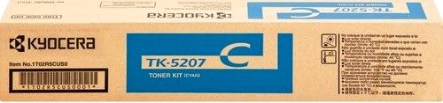 Kyocera 1T02R5CUS0 model TK-5207C Toner Cartridge, Cyan Print Color, Laser Print Technology, 12000 Pages Yield Typical Print Yield, For use with Kyocera TASKalfa 356ci Printer, UPC 632983036006 (1T02R5CUS0 1T02-R5CU-S0 1T02 R5CU S0 TK5207C TK-5207C TK 5207C)