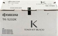 Kyocera 1T02R90US0 model TK-5232K Toner Cartridge, Black Print Color, High Yield Type, Laser Print Technology, 2600 Pages Typical Print Yield , For use with Kyocera Printers P5021cdw, M5521cdw, P5021cdn, UPC 632983037188 (1T02R90US0 1T02-R90U-S0 1T02 R90U S0 TK5232K  TK-5232K TK 5232K ) 