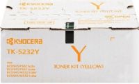 Kyocera 1T02R9AUS0 model  TK-5232Y Toner Cartridge, High Yield Type, Yellow Print Color, Laser Print Technology, 2200 Pages Yield Typical Print Yield, For use with Kyocera Printers P5021cdw, M5521cdw and P5021cdn, UPC 632983037300 (1T02R9AUS0 1T02-R9AU-S0 1T02 R9AU S0 TK5232Y TK-5232Y TK 5232Y) 