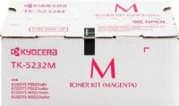 Kyocera 1T02R9BUS0 model  TK-5232M Toner Cartridge, High Yield Type, Laser Print Technology, Magenta Print Color, 2200 Pages Typical Print Yield, For use with Kyocera Printers P5021cdw, M5521cdw and P5021cdn, UPC 632983037423 (1T02R9BUS0 1T02-R9BU-S0 1T02 R9BU S0 TK5232M TK-5232M TK 5232M) 