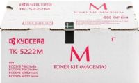 Kyocera 1T02R9BUS1 model TK-5222M Toner Cartridge, Magenta Print Color, Standard Yield Type, Laser Print Technology, 1200 Pages Yield Typical Print Yield, For use with Kyocera Printers P5021cdw, M5521cdw and P5021cdn, UPC 632983037447 (1T02R9BUS1 1T02-R9BU-S1 1T02 R9BU S1 TK5222M TK-5222M TK 5222M) 