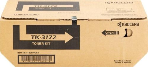 Kyocera 1T02T80US0 Model TK-3172 Toner Cartridge, Black Print Color, Laser Print Technology, For use with Kyocera ECOSYS P3050dn, 15500 Pages Yield at 5% Average Coverage Typical Print Yield, UPC 632983042687 (1T02T80US0 1T02T-80US0 1T02T 80US0 TK3172 TK-3172  TK 3172)