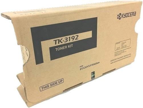Kyocera 1T02T60US0 model TK-3192 Toner Cartridge, Black Print Color, Laser Print Technology, 25000 Pages Yield at 5% Average Coverage Typical Print Yield, For use with Kyocera ECOSYS Printers M3655idn, M3660idn, P3060dn, UPC 632983042786 (1T02T60US0 1T02T-60US0 1T02T 60US0  TK3192  TK-3192  TK 3192)