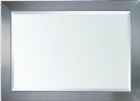 Bassett Mirror 63307-1814EC Model 63307-1814 Thoroughly Modern Stainless Wall Mirror; Brushed chrome Stainless wall mirror has a timeless, contemporary design; Dimensions 29" x 41"; Weight 21 pounds; UPC 036155293783 (633071814EC 63307 1814EC 63307-1814-EC 633071814) 