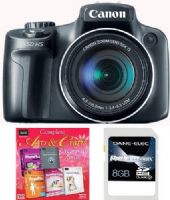 Canon 6352B001-3-KIT PowerShot SX50 HS Digital Camera with 8GB SDHC Memory Card and 1 DVD Graphic Sleeve Software, 2.8-inch TFT Color Vari-angle LCD with wide viewing angle, 50x Optical Zoom (24-1200mm) and 24mm Wide-Angle lens with Optical Image Stabilizer, 4x Digital Zoom, Focal Length 4.3 (W) - 215.0 (T) mm, UPC 091037253187 (6352B0013KIT 6352B0013-KIT 6352B001-3KIT 6352B001 3-KIT) 