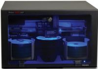 Primera 63532 Bravo 4102 XRP-BLU Disc Publisher, Up to 100-disc capacity, Two high-speed recordable BD/DVD/CD drives and high-speed eSATA interface, Color inkjet printing at up to 4800 dpi, Individual CMYK ink cartridges, Rack mountable, Locking front cover, Blazingly Fast Printing and Robotics, 16.7 million colors, UPC 665188635323 (63-532 63 532 635-32 BRAVO4102XRPBLU BRAVO-4102-XRP BRAVO4102) 