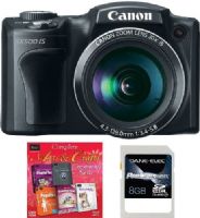 Canon 6353B001-3A-KIT PowerShot SX500 IS Digital Camera with 8GB SDHC Memory Card and 1 DVD Graphic Sleeve Software, 3.0-inch TFT Color LCD with wide-viewing angle, 16.0 Megapixel sensor and Canon DIGIC 4 Image Processor, 30x Optical Zoom and 24mm Wide-Angle lens with Optical Image Stabilizer, UPC 091037251671 (6353B0013AKIT 6353B0013A-KIT 6353B001-3AKIT 6353B001 3A-KIT) 