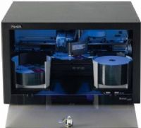Primera 63770 Bravo XRP-Blu Disc Publisher, Up to 100-disc capacity, Color inkjet printing at up to 4800 dpi, Two high-speed recordable DVD/CD drives, Includes burning and printing software for Windows XP/2000/Vista and Mac OS X, 10.4 or higher, Maximum Print Width 4.724" (120mm), Inkjet Print Method, UPC 665188637709 (63-770 63 770 637-70 BRAVOXRPBLU BRAVO-XRP-BLU) 