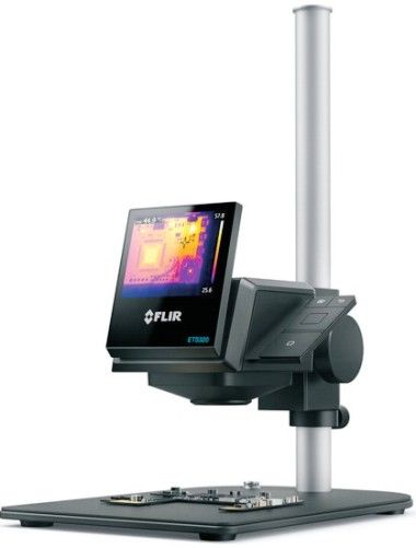 FLIR 63950-1001 Model ETS320 Electronic Test Bench Thermal Imager System with FLIR Tools+, 320x240 IR Resolution/9Hz Image Frequency, 45x34 degrees Field of View (FOV), 1.5 Camera f-number, 70 mm  10 mm Fixed Focus Distance, 7.5 to 13.0 um Spectral Range, 170 um Spot Size Min. Focus, Uncooled Microbolometer Detector, UPC 845188014186 (639501001 63950 1001 ET-S320 ETS-320 ETS 320)