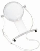 Mabis 640-9008-0000 Hands Free Magnifier, Lightweight acrylic magnifier is designed for tasks done close to the body, Built in neck cord for reading without using hands to hold magnifier, 3X Magnification, Latex Free, White, 1 Magnifier (640-9008-0000 64090080000 6409008-0000 640-90080000 640 9008 0000) 