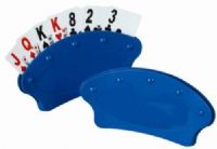 Mabis 640-9010-0000 Fan Table Playing Card Holder (Set of 2), Designed to free standing on a table top or held in hand, Cards can be easily added or removed, Durable plastic construction, Latex Free, Blue color (640-9010-0000 64090100000 6409010-0000 640-90100000 640 9010 0000) 