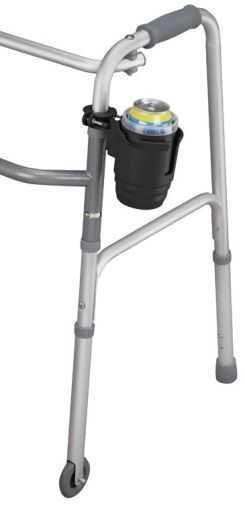 Mabis 640-8188-0200 Universal Beverage Holder, Holds beverage containers or mugs ranging in size from 10 oz to 32 oz, Can be mounted horizontally, vertically, flat or swing mountable, Ideal for walkers or wheelchairs, Latex Free, Quantity 1 (640-8188-0200 64081880200 6408188-0200 640-81880200 640 8188 0200)