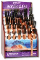 Princeton 6400D Catalyst, Polytip Bristle Long Handle Brush Display Assortments; 89 long handle brushes; Super stiff, extremely responsive, flexible silicone synthetic bristles that hold a high volume of paint while providing smooth application; Designed for heavy-body acrylics and mediums, but can also work with oils, acrylics, water miscible oils, plaster, clay, and even frosting (PRINCETON6400D PRINCETON 6400D 6400 D PRINCETON-6400D 6400-D) 