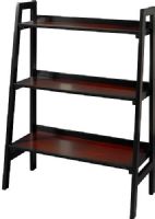 Linon 64021BLKCHY-01-KD-U Camden Three Shelf Bookcase; Has a transitional design and style; Perfect for small spaces, each item occupies minimal floor space but provides ample storage and display space; Black Cherry finish exudes sophistication; Perfect for storing and displaying books and decorative items, is sturdy and durable; UPC 753793909271 (64021BLKCHY01KDU 64021BLKCHY-01KD-U 64021BLKCHY01-KDU 64021BLKCHY-01KD-U) 