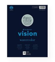 Strathmore 640-59 Vision Watercolor Pad 9" x 12"; An economic heavyweight (140 lb) watercolor paper with a cold press surface; This paper provides even washes and good lifts with wet media techniques; Wire bound pads are micro-perforated; 30 Sheets; Shipping Weight 1.4 lb; Shipping Dimensions 12.00 x 9.00 x 0.7 in; UPC 012017640599 (STRATHMORE64059 STRATHMORE-64059 VISION-640-59 STRATHMORE/64059 64059 ARTWORK) 