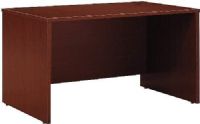 Bush WC36748 Business Furniture Series Shell Desk - 48" W, All work Surfaces and leg end panels are 1" thick, Pencil Drawer or Keyboard Trays in center position, Two 3/4 pedestals, 2-Drawer or 3-Drawer Mobile Pedestals, Durable thermally fused laminate work surfaces feature superior resistance to scratches and stains, UPC 643765594607, Mahogany Finish (WC36748 WC-36748 WC 36748) 
