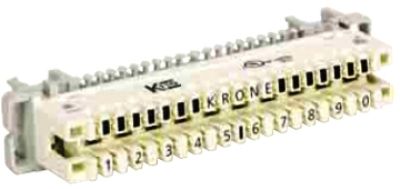 Krone 6468 5 102-00 Series 2 Disconnection Module K110, 10 pair with jumper ring, Profil, Sold as a set of 10 pcs, Disconnect Port (integrated bridging clips) allows for circuit monitoring without removal of cross-connect wire (6468510200 64685102-00 6468 5 102 64685102)