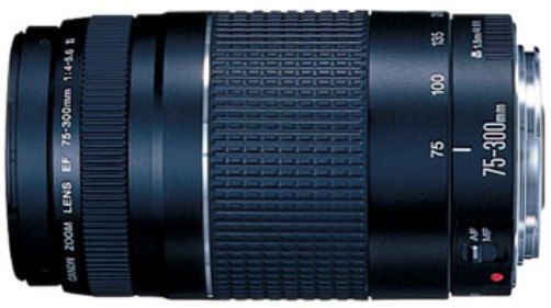 Canon 6473A003 Telephoto Zoom Lens EF 75-300mm f/4-5.6 III, Lens Construction 13 elements in 9 groups, Diagonal Angle of View 32 11' - 8 15', Focus Adjustment Front group rotating extension system with Micromotor, Closest Focusing Distance 1.5m/ 4.9 ft., UPC 082966214073 (6473-A003 6473 A003)