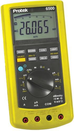 afgår Admin Disco Protek 6500 Digital Multimeter, 50,000 count and 50 segment bar graph  backlit display, basic DC accuracy is ±0.03%, RS232 interface with software  and cable, AC and (AC+DC) TRUE RMS measurement.(6500 Protek6500 Protek-6500  Protek 6500)