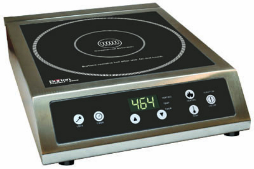 Max Burton 6530 ProChef-3000 Induction Cooktop (3000 Watts, 220V); Stainless-steel body; Durable, commercial-grade materials; Touch screen controls with function lock; Cookware detection & overheat sensor; 1-13 (500-3000w) Power Levels; 6 ft Cord Length; 15.5 lbs Weight; 12.87