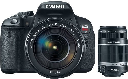 Canon 6558B005L1-KIT EOS Rebel T4i EF-S 18-135mm IS II Digital Camera Kit with EF-S 55-250mm f/4-5.6 IS II Telephoto Zoom Lens, 3.0 in. (Screen aspect ratio 3:2) LCD Monitor, 18.0 Megapixel CMOS (APS-C) sensor, 14-bit A/D conversion, ISO 10012800, High speed continuous shooting up to 5.0 fps allows you to capture all the action, UPC 837654671900 (6558B005L1KIT 6558B005-L1-KIT 6558B005-L1KIT 6558B005 L1-KIT 2044B002)